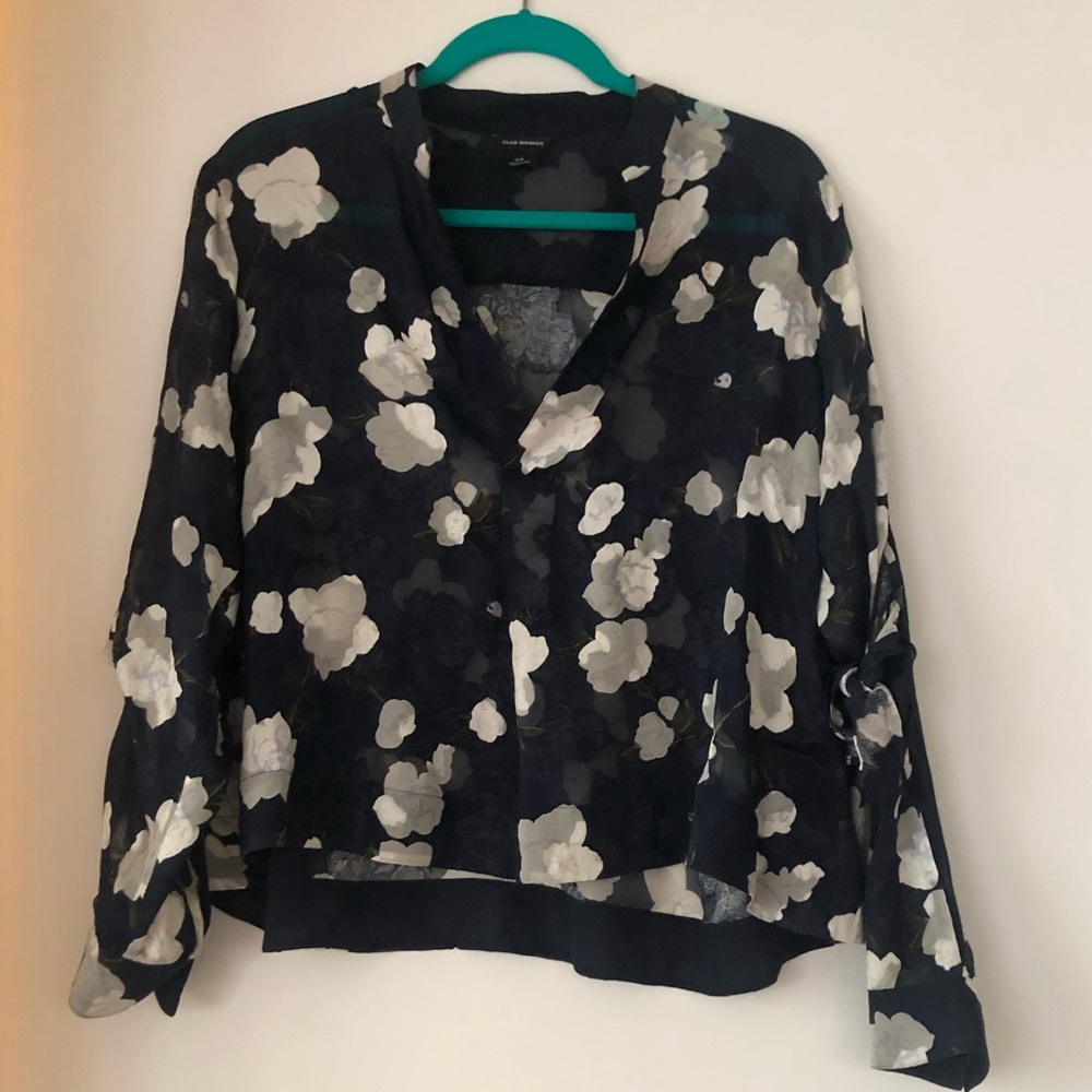Club Monaco floral blouse